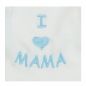 Preview: Milarda Baby Body Wickelbody "I love MAMA", creme-blau, Gr. 50-74