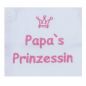 Preview: Milarda Baby Body Wickelbody "Papas Prinzessin", weiß-pink, Gr. 50-74