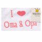 Preview: Milarda Baby Body Wickelbody "I love Oma & Opa", weiß-rosa, Gr. 50-74