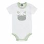 Preview: BOLEY Baby Body Kurzarm, Safari, 3er-Pack, weiß, Gr. 50-86