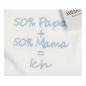 Preview: Milarda Wickelbody "50% Papa+50% Mama=Ich", creme-blau, Gr. 50-74