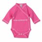 Preview: Milarda Baby Body Wickelbody "Ich bin ein Nimmersatt", pink, Gr. 50-62