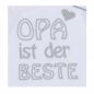 Preview: Milarda Baby Body Wickelbody "OPA ist der BESTE", weiß-grau, Gr. 50-74