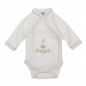 Preview: Milarda Baby Body Wickelbody "I love papa", creme, Gr. 50-62