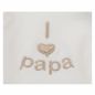 Preview: Milarda Baby Body Wickelbody "I love papa", creme, Gr. 50-62