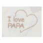 Preview: Milarda Baby Body Wickelbody "I love PAPA", creme, Gr. 50-74