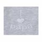 Preview: Milarda Baby Body Wickelbody "I love papa", grau, Gr. 50-62