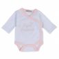 Preview: Milarda Baby Body Wickelbody "Papas Prinzessin", weiß-rosa, Gr. 50-74