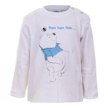 Disney Winnie Puuh Langarmshirt, 2 Stück, weiß-grau, Gr. 62/68-80/86