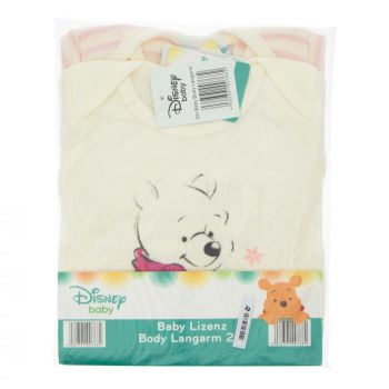 Disney Winnie Puuh Body, 2 Stück, creme-rosa, Gr. 62/68-80/86