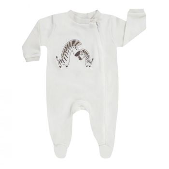 JACKY Baby Schlafoverall Zebra, Stickerei, beige, Gr. 50-68