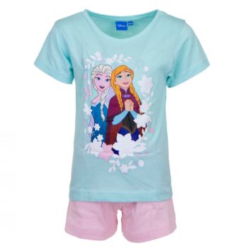 Disney Die Eiskönigin Shorty Pyjama, blau-rosa, Gr. 92-116