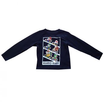 Super Mario Jungen Langarmshirt, schwarz, Gr. 98-128