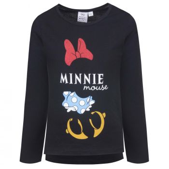 Disney Minnie Langarmshirt, schwarz, Gr. 98-128
