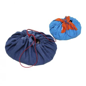 ZiZu Spielsack Aufräumsack Spieldecke 60 cm, rot-blau