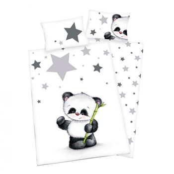 Baby Bettwäsche, Herding, Panda, 100 x 135 cm