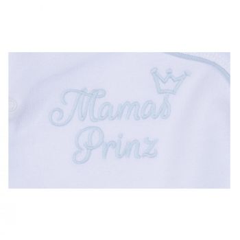 Milarda Baby Body Wickelbody "Mamas Prinz", weiß-blau, Gr. 50-74