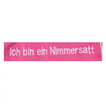 Milarda Baby Body Wickelbody "Ich bin ein Nimmersatt", pink, Gr. 50-62