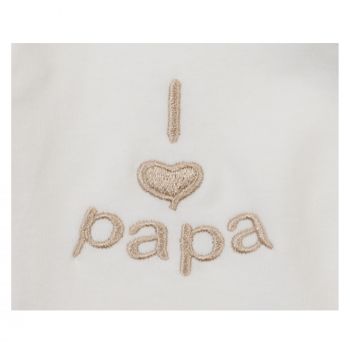 Milarda Baby Body Wickelbody "I love papa", creme, Gr. 50-62