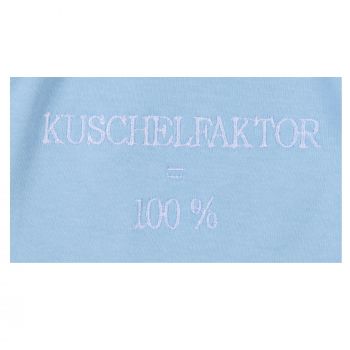 Milarda Baby Body Wickelbody "Kuschelfaktor = 100%", blau, Gr. 50-56