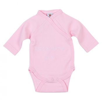 Milarda Baby Body Wickelbody "Kuschelfaktor = 100%", rosa, Gr. 50