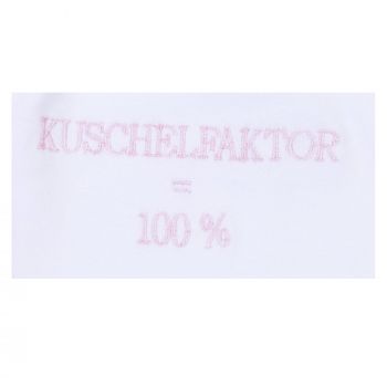 Milarda Baby Body Wickelbody "Kuschelfaktor = 100%", weiß-rosa, Gr. 50-56