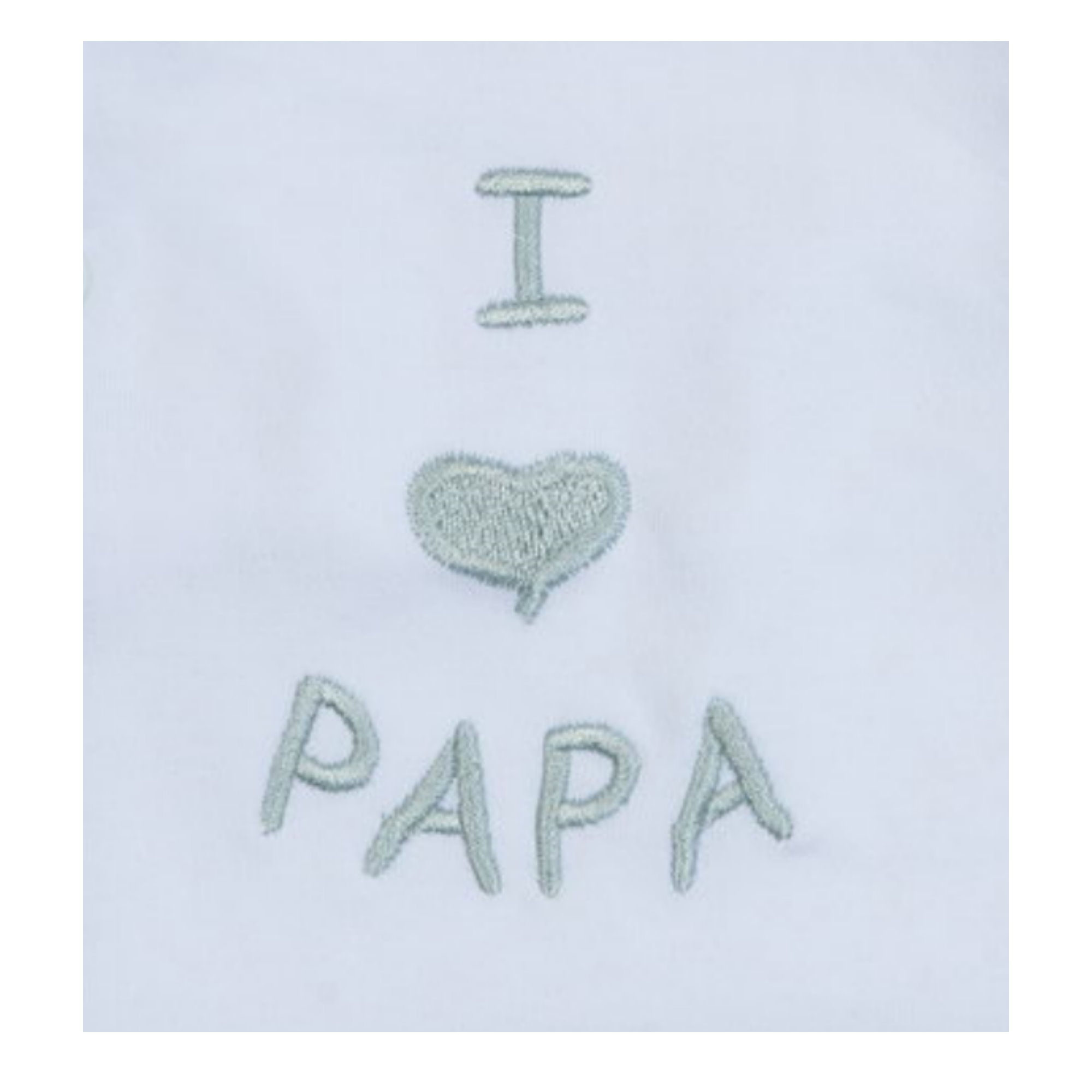Milarda Baby Body Wickelbody "I love papa" 50 weiß-grau Gr 