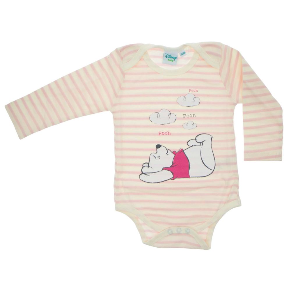 Disney Winnie Puuh Body, 2 Stück, creme-rosa, Gr. 62/68-80/86