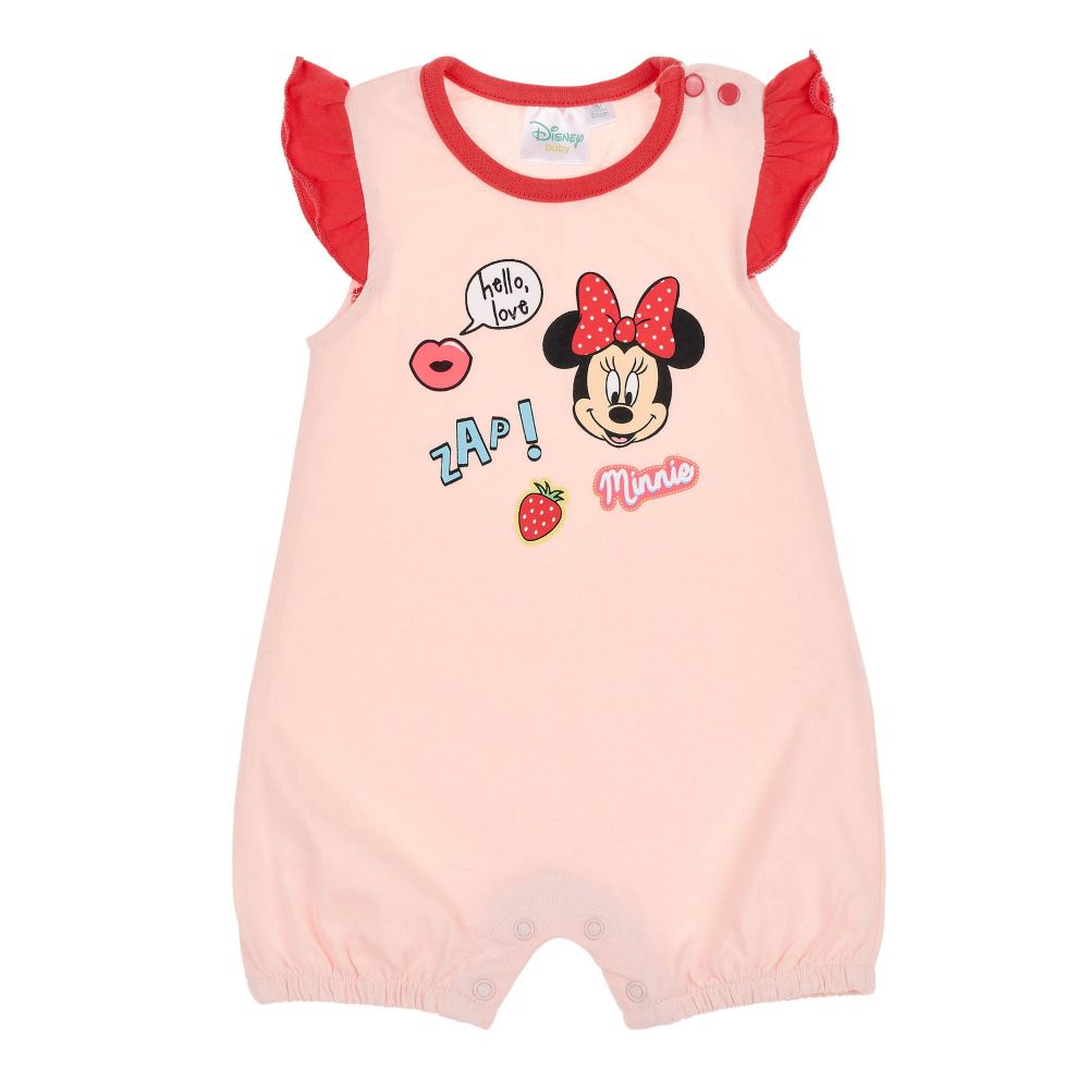 Disney Minnie Overall Spieler, rosa, Glitzereffekt, Gr. 62-92