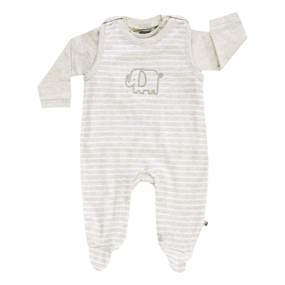 JACKY Frühchen Stramplerset Big Dreams, Stickerei, beige, Gr. 44