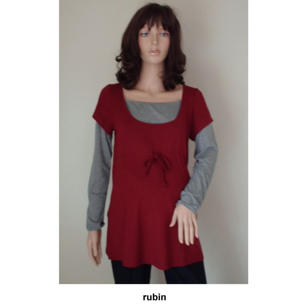 Umstandsmode: Fischer Kollektion Stillshirt, rubin, Gr. 44, NEU
