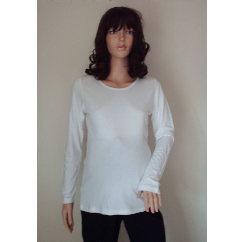 Umstandsmode: Fischer Sweatshirt Basic, weiß, Gr. 44, NEU