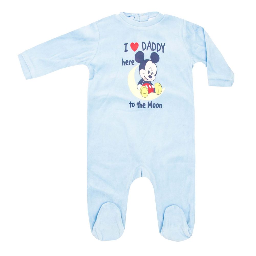 Disney Schlafoverall Baby Mickey "I love Daddy", Nicki, hellblau, Gr. 81