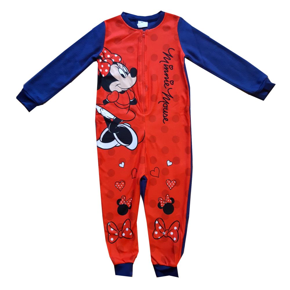 Disney Minnie Mädchen Jumpsuit, rot-blau, Gr. 92/98-116/128
