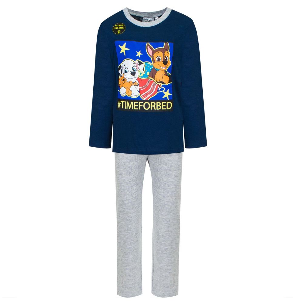 Paw Patrol Jungen Schlafanzug, blau-grau, Gr. 98-116