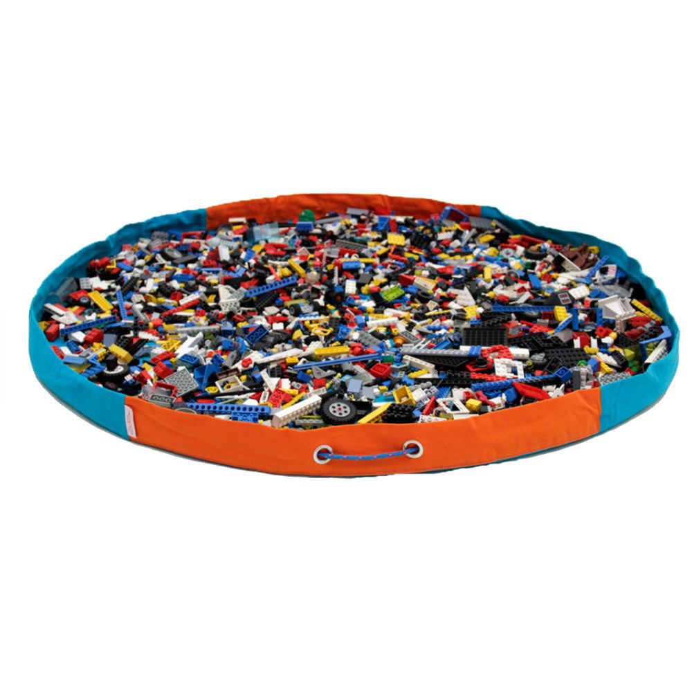 ZiZu Spielsack Aufräumsack Spieldecke 60 cm, rot-blau