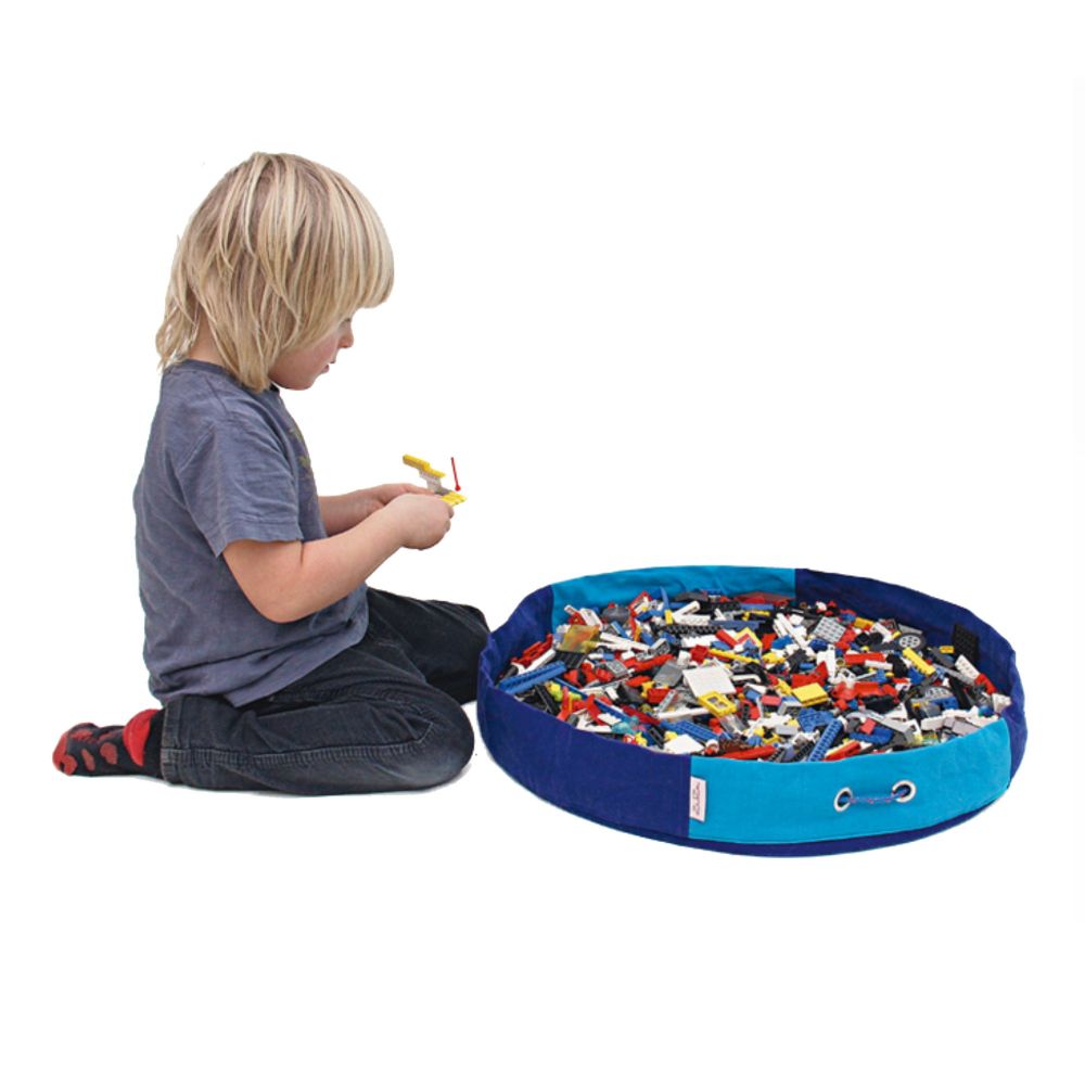 ZiZu Spielsack Aufräumsack Spieldecke 60 cm, rot-blau