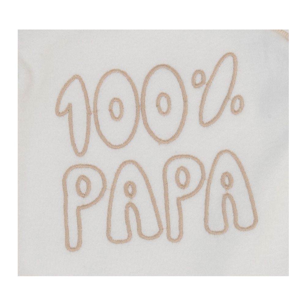 Milarda Baby Body Wickelbody "100% PAPA", creme-gold, Gr. 50-74