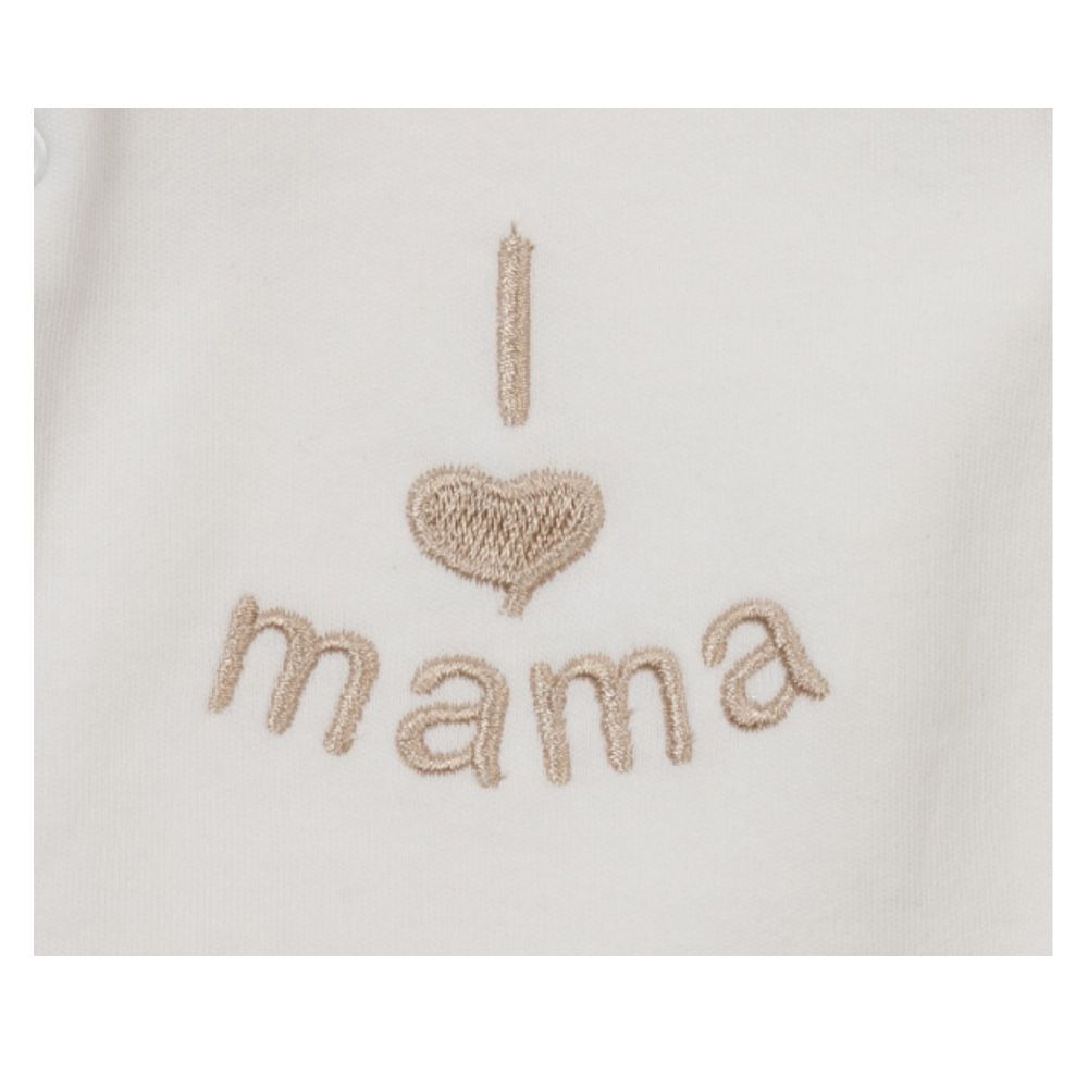 Milarda Baby Body Wickelbody "I love mama", creme, Gr. 50-62