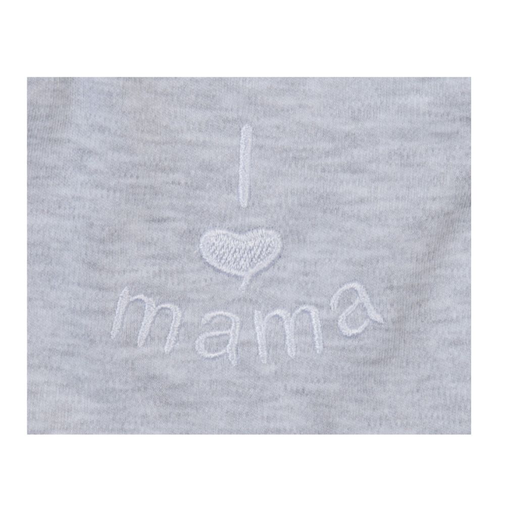 Milarda Baby Body Wickelbody "I love mama", grau, Gr. 50-62